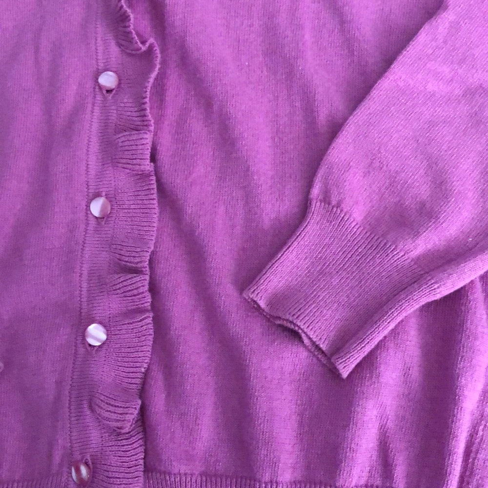 Ann Taylor LOFT Ruffle Cardigan - Picture 4 of 6